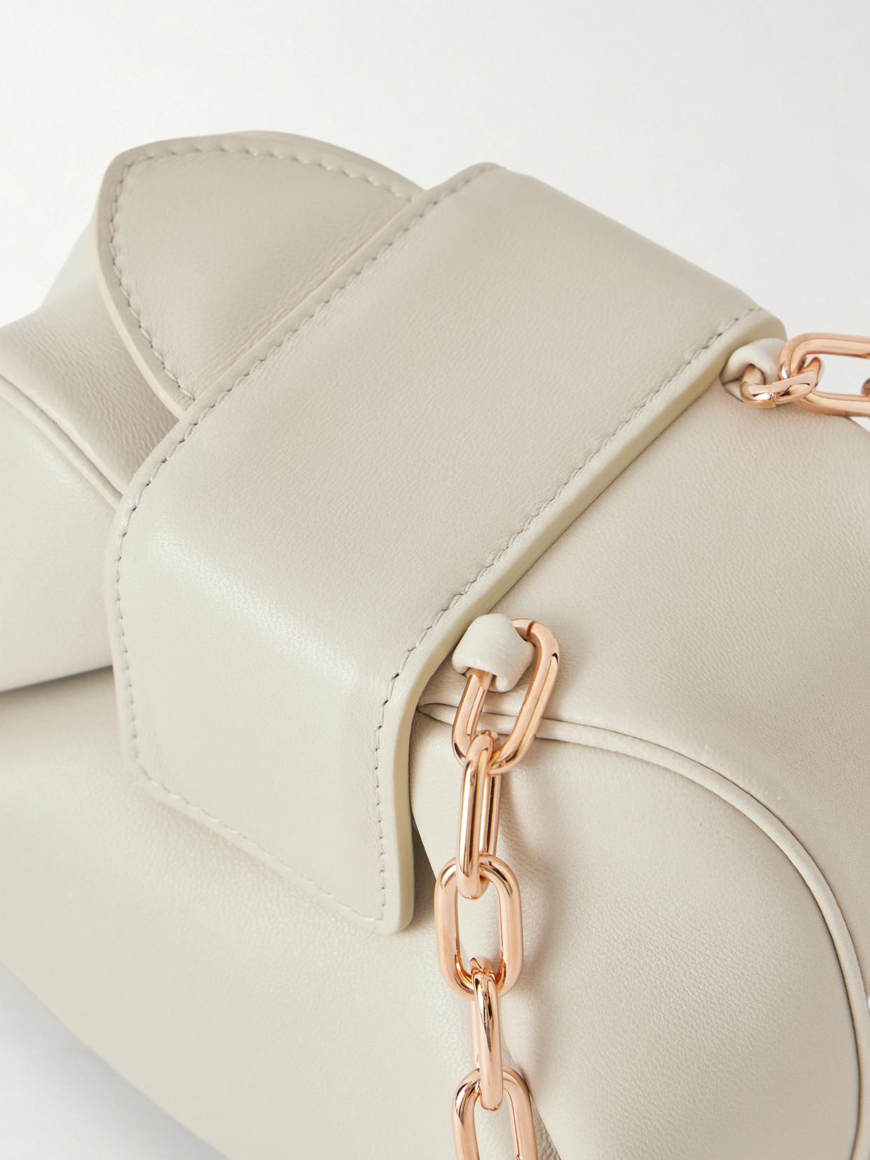 Soft Demi Leather Clutch - Gray