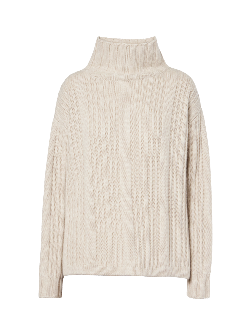 Beige Vitalba Polo-neck Jumper