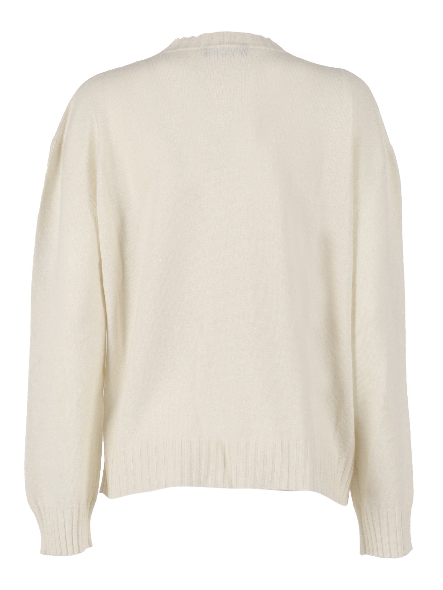 Fabiana Filippi Maglia Scollo V In Rafia Color Platino