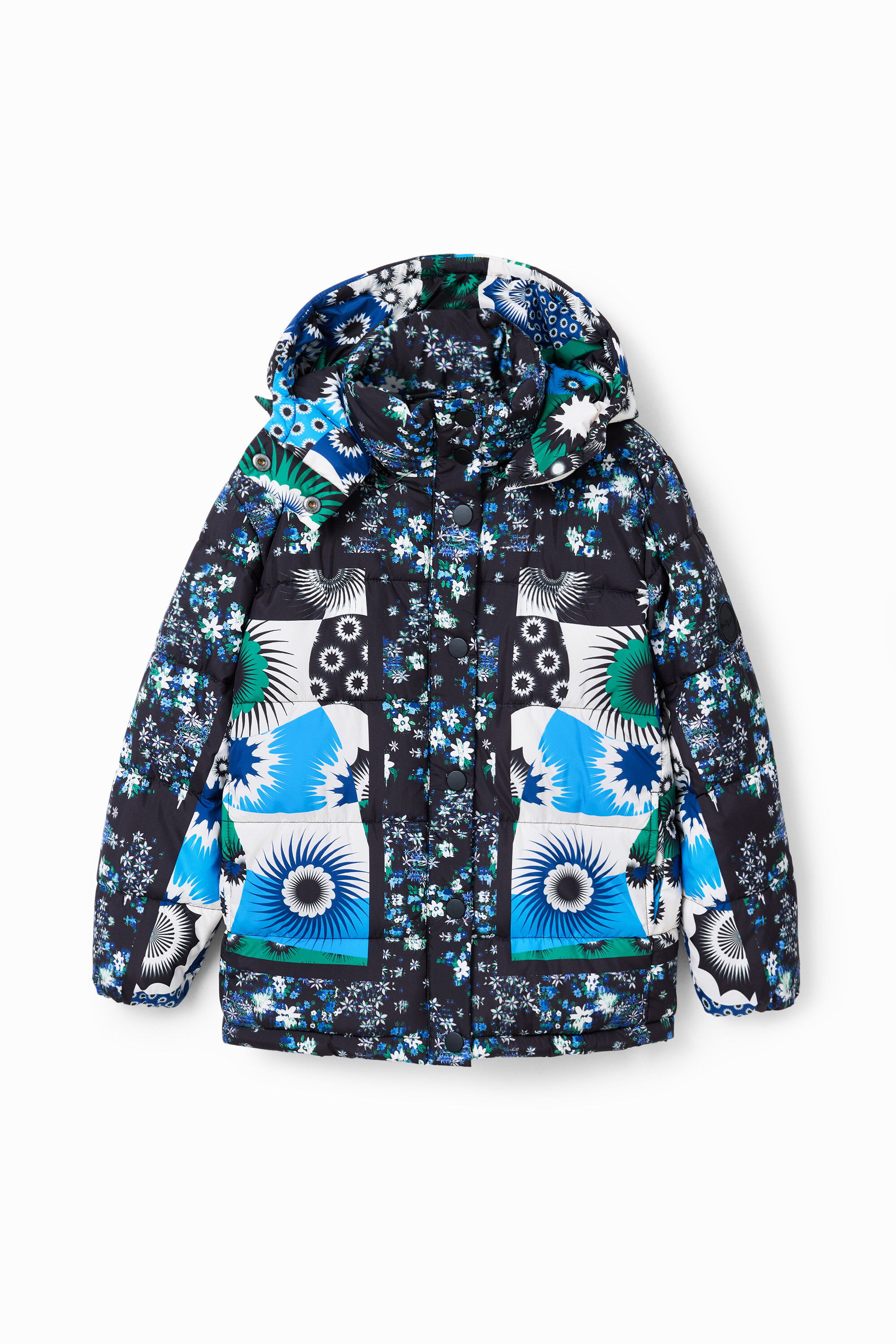 Patchwork padded jacket