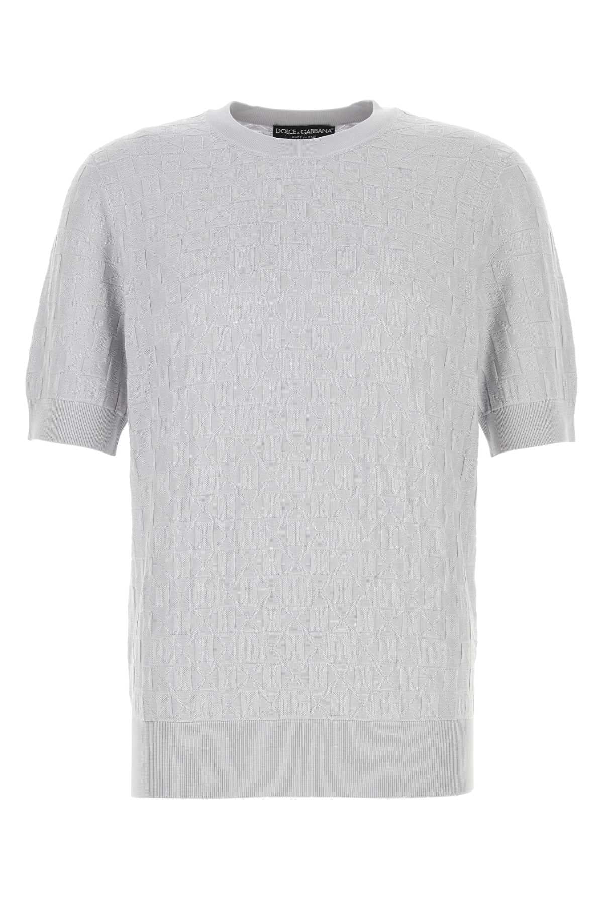 Silk Crewneck Sweater — Gray