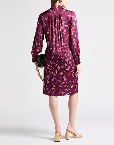 Woman Midi dress Plum Size 6 Viscose, Elastane