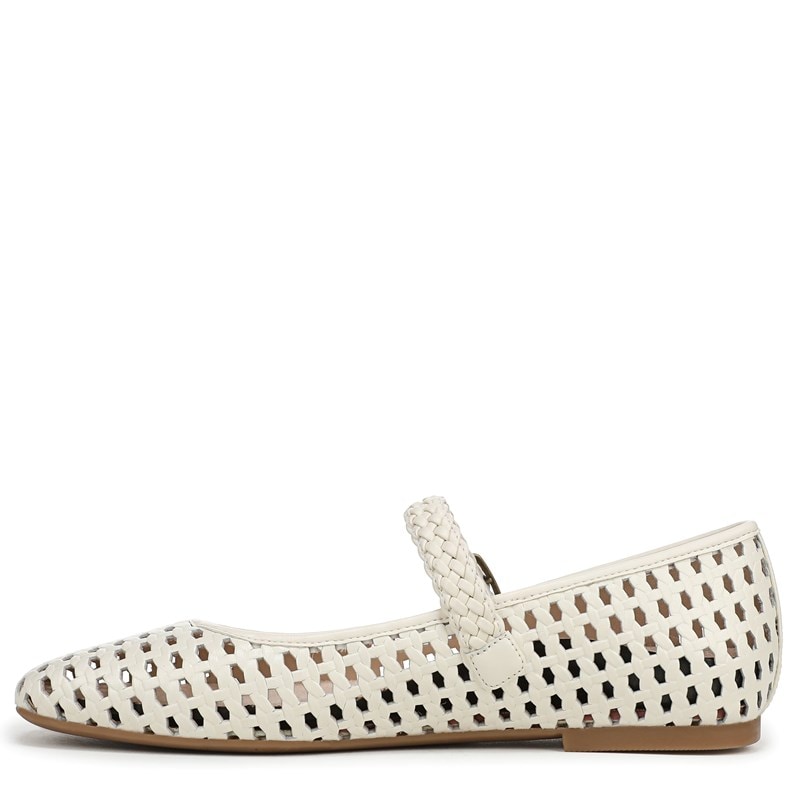 Women's Alameda Woven Mary Jane Flat Shoes (Ivory Woven Leather)