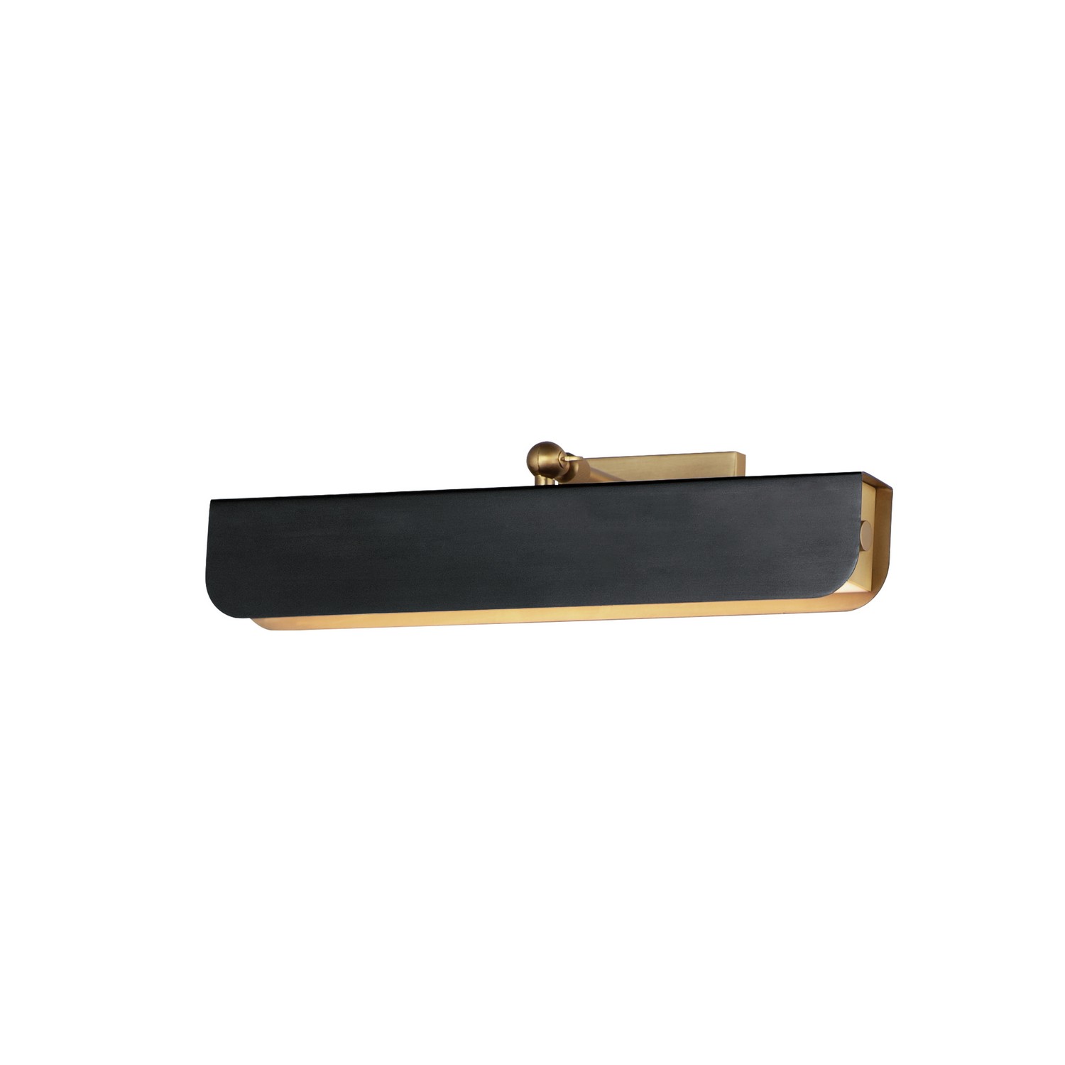 Miles 1-Light LED Wall Sconce in Black with Natural Aged Bra