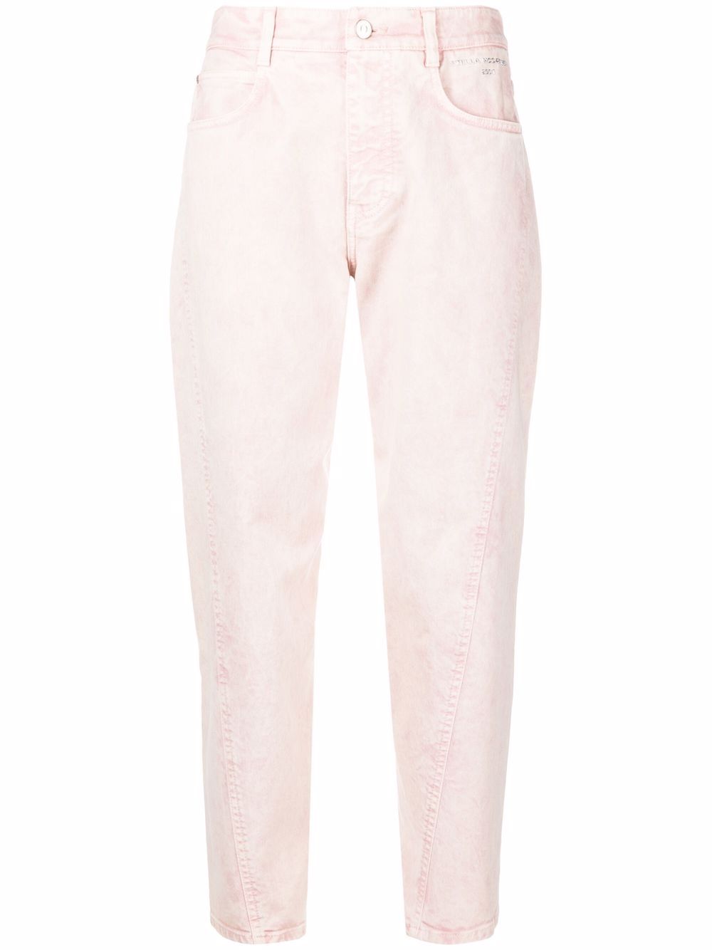 Faded cropped jeans - Pink