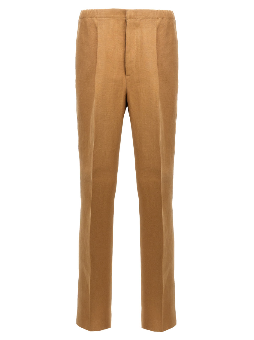 -Paper Canvas Pantaloni Beige-Uomo