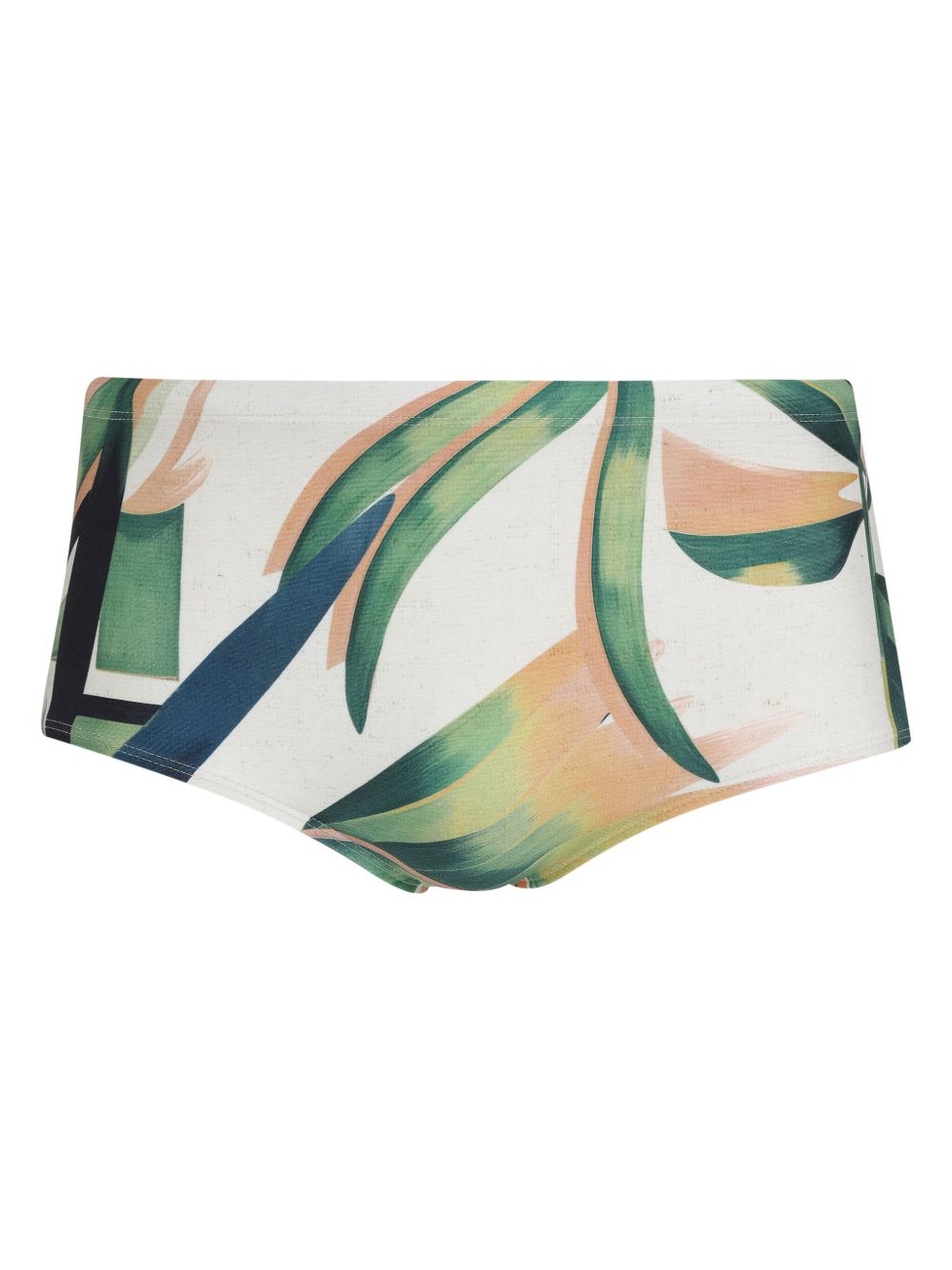 Graphic-print swimming trunks - White