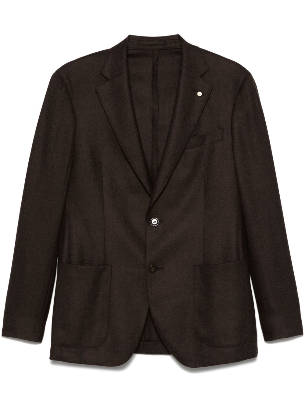 Single-breasted blazer - Brown
