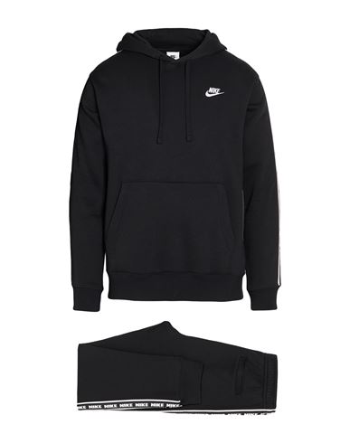 Man Tracksuit Black Size L Cotton, Polyester
