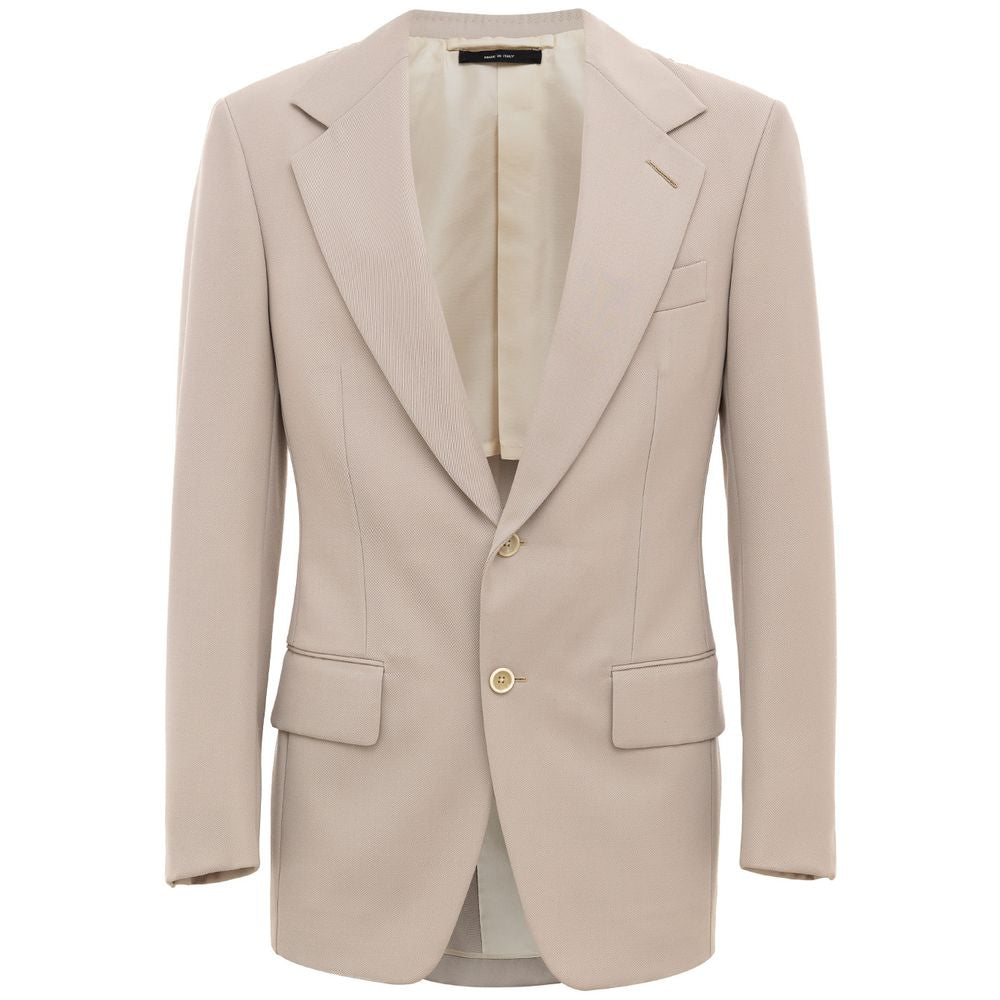 Wool Blazer — Beige