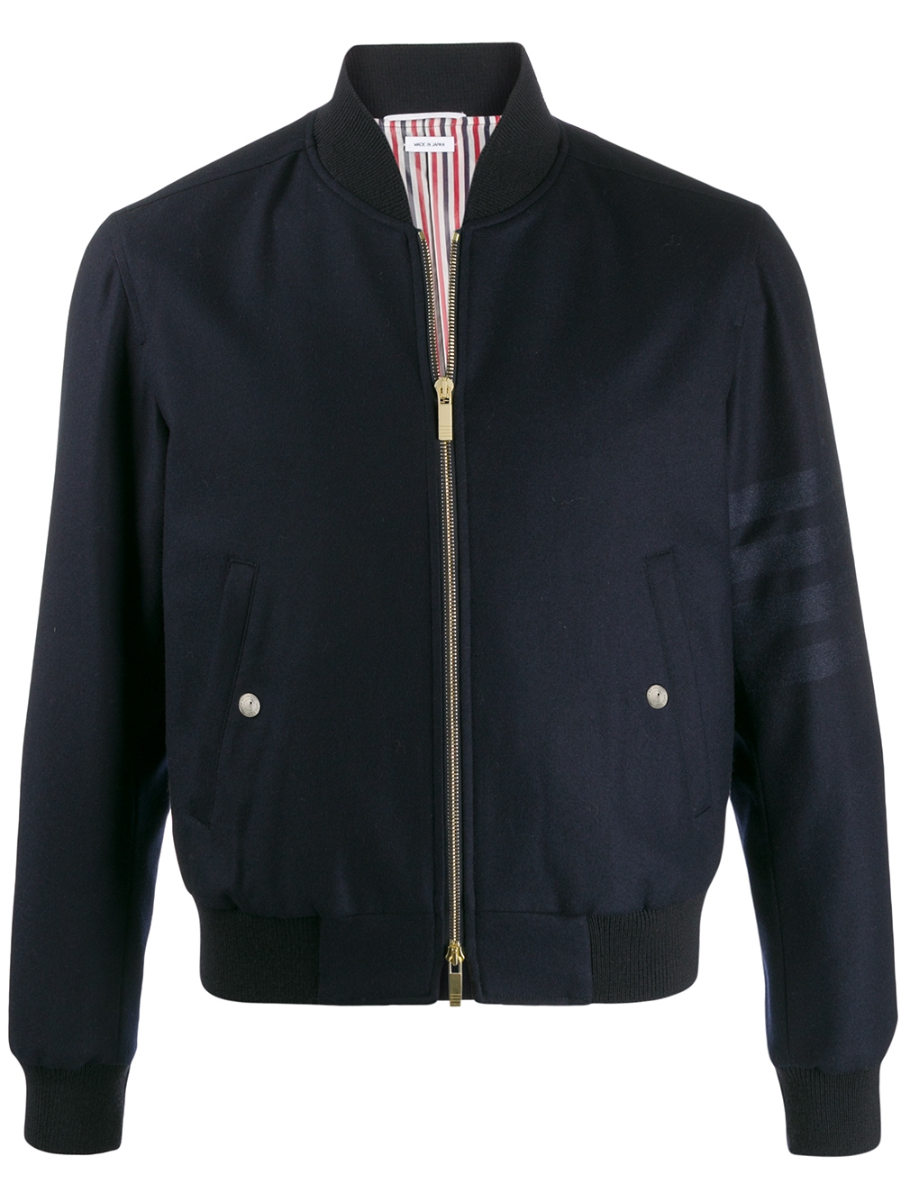 Tonal 4-Bar flannel blouson jacket - Grey