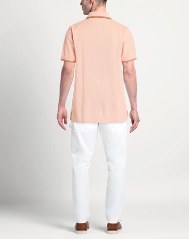Man Polo shirt Apricot Size 42 Cotton