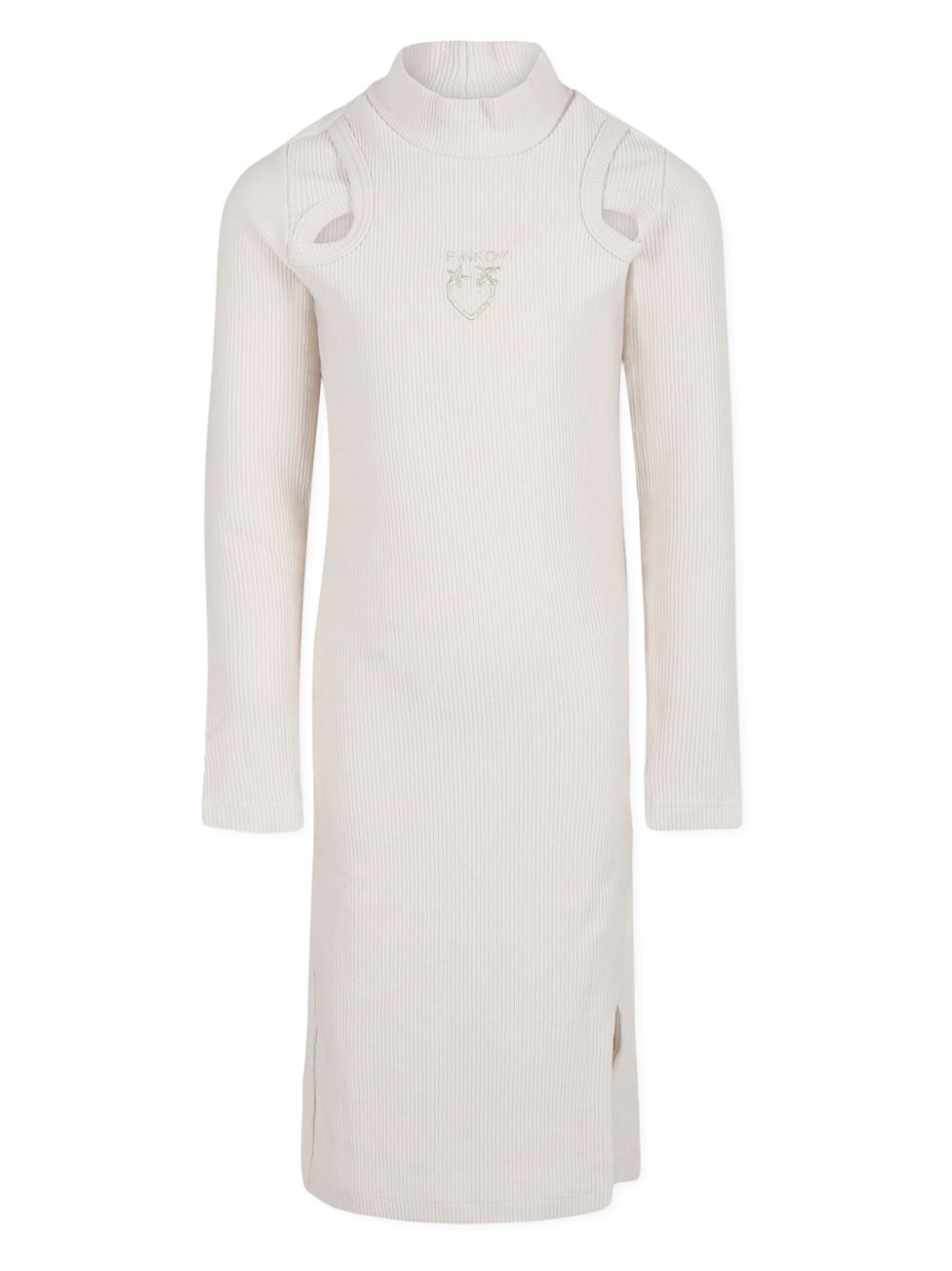 Love Birds-embroidered dress - White