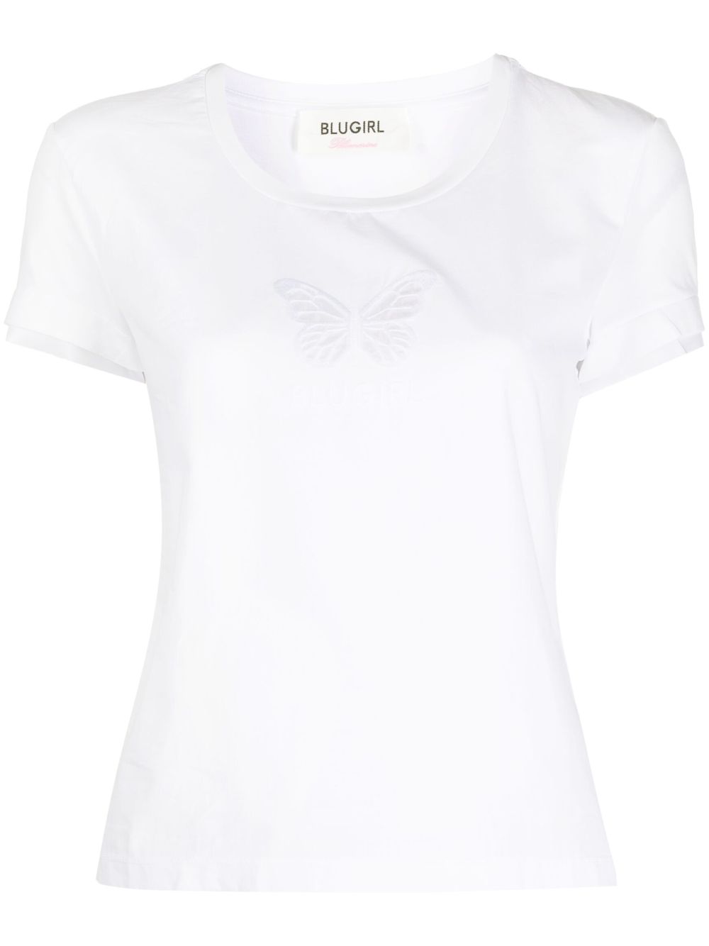 Embroidered-logo T-shirt - White