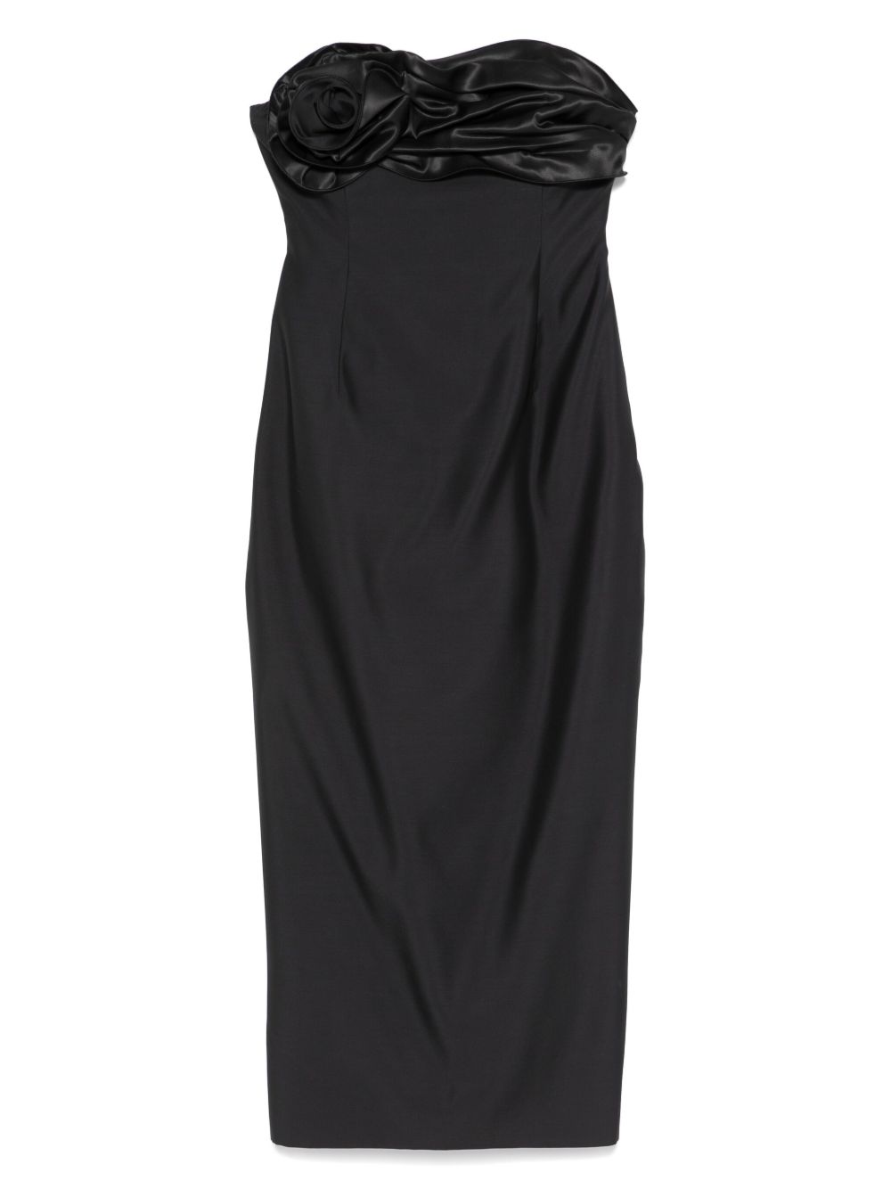 Magda Butrym strapless ruched midi dress - Black