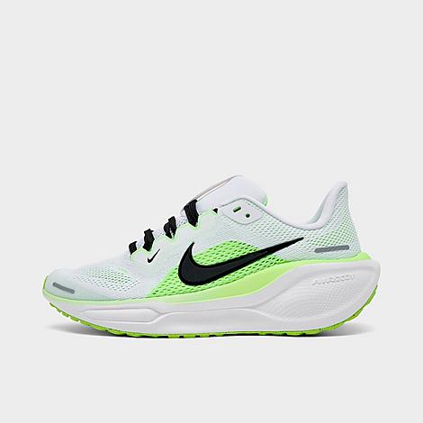 Big Kids Pegasus 41 Running Shoes in White/Black/Volt Ice