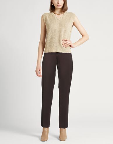 Woman Pants Dark brown Size 10 Viscose, Polyamide, Elastane