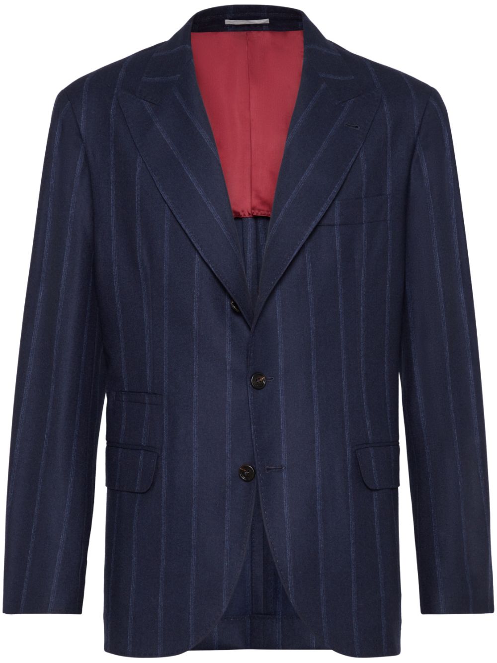Striped wool blazer - Blue