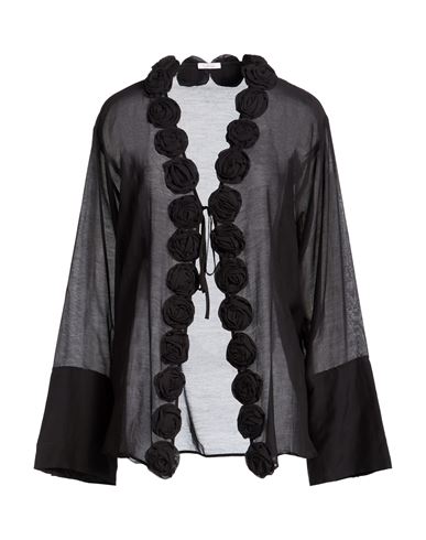 Oséree Woman Shirt Black Size M Cotton, Silk