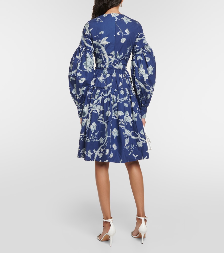Floral cotton poplin minidress