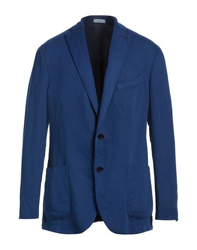 Man Blazer Blue Size 44 Cotton, Linen