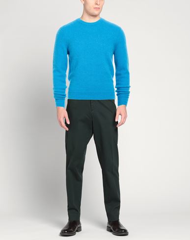Man Sweater Blue Size 36 Alpaca wool, Polyamide, Wool, Elastane