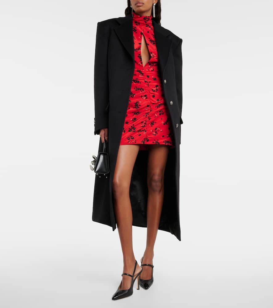 Floral silk minidress