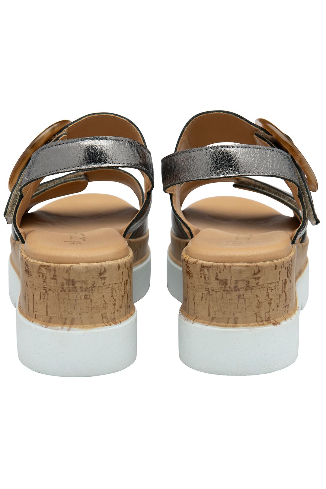 Lotus 'cammie' Wedge Sandals In Silver
