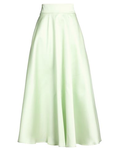 A Ligné Woman Maxi skirt Light green Size 8 Polyester, Silk