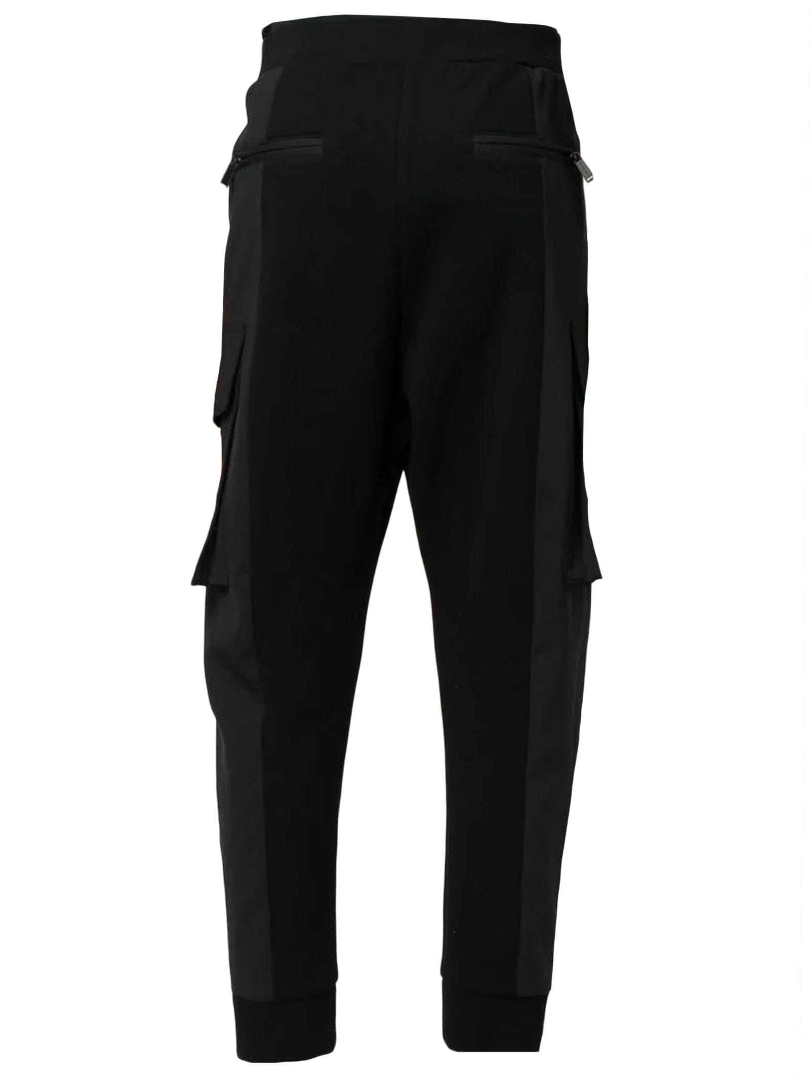 Black Virgin Wool Blend Trousers