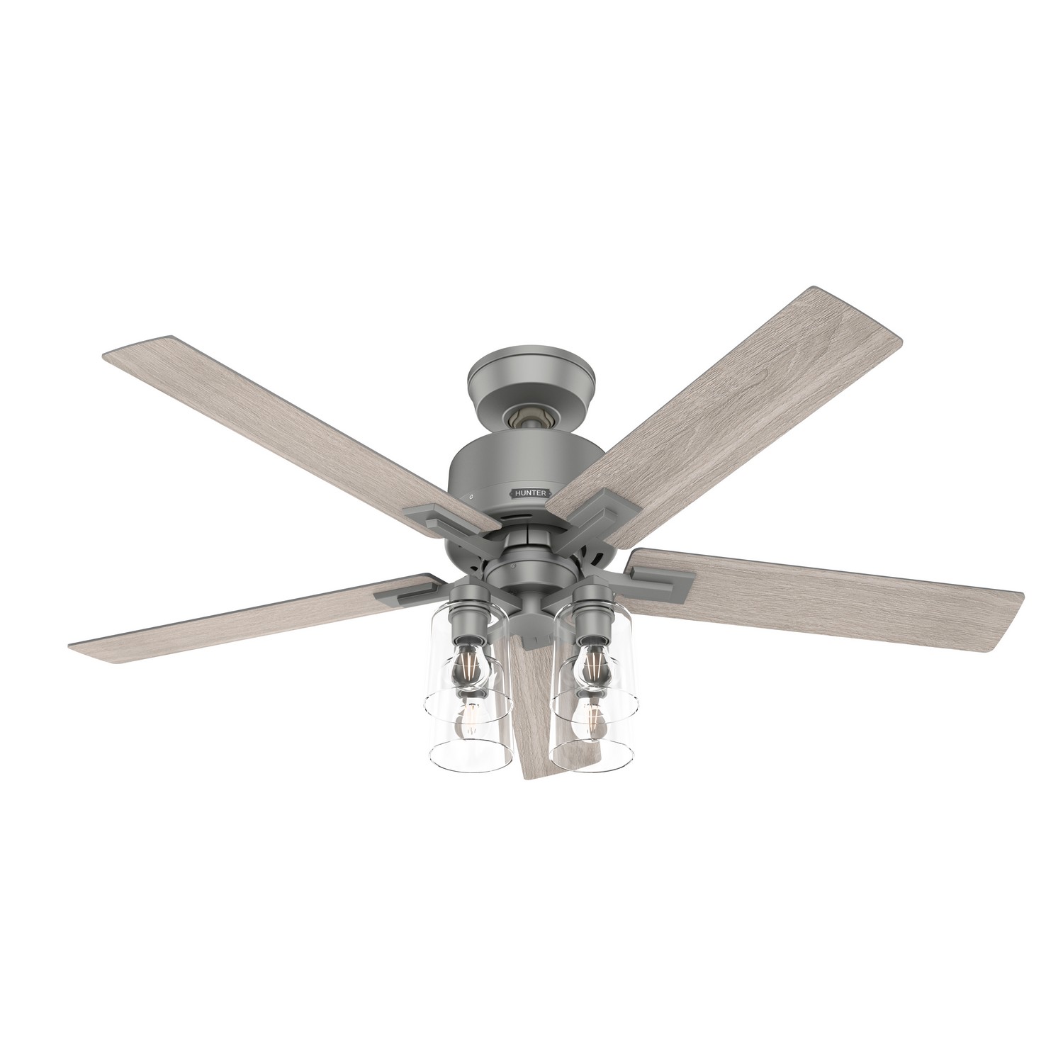 Matte Silver 52"Ceiling Fan from the Techne Collection