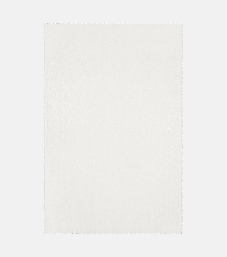 Lace-trimmed tablecloth