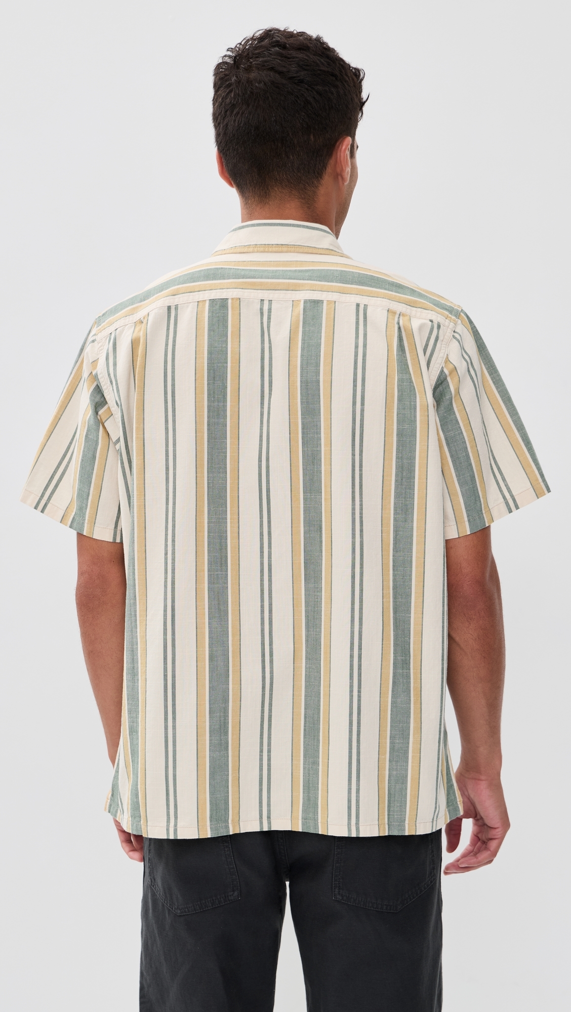 Short Sleeve Chambray Camp Shirt Natural/Khaki