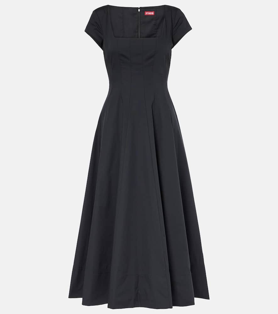 Cotton poplin midi dress