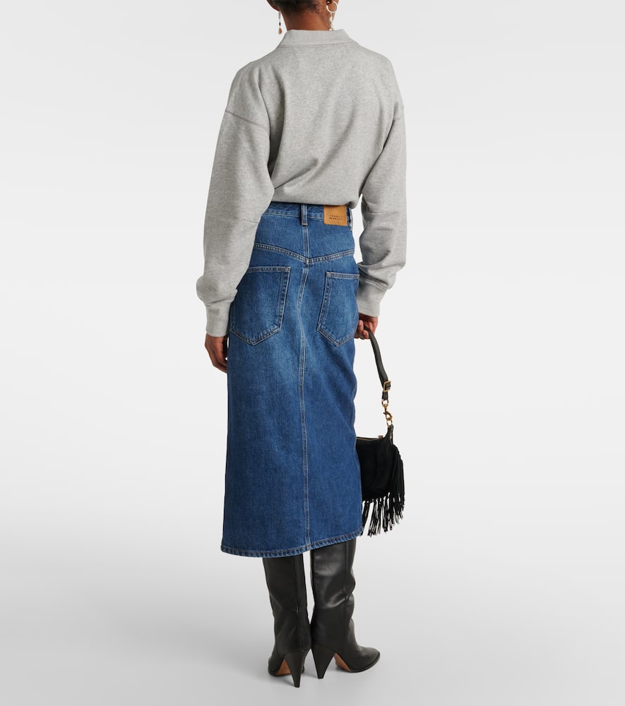 Vandy denim midi skirt