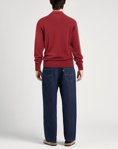 Man Sweater Brick Size 40 Virgin Wool