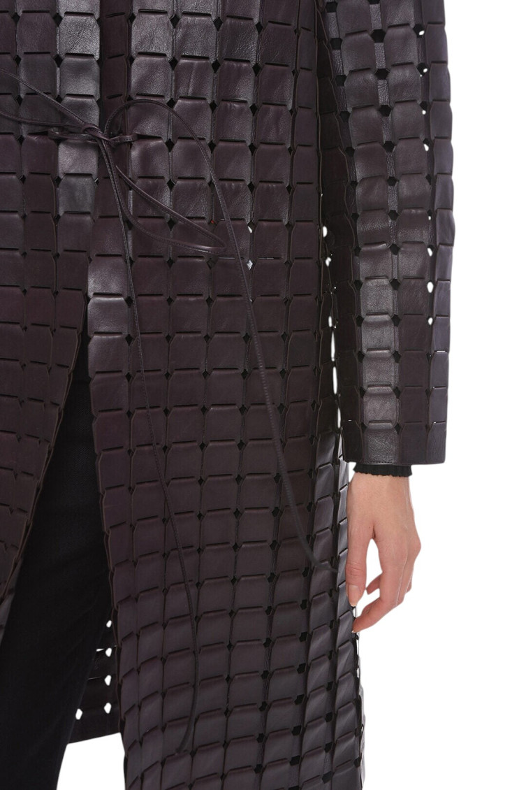 Brown Round Neck Trench Coat