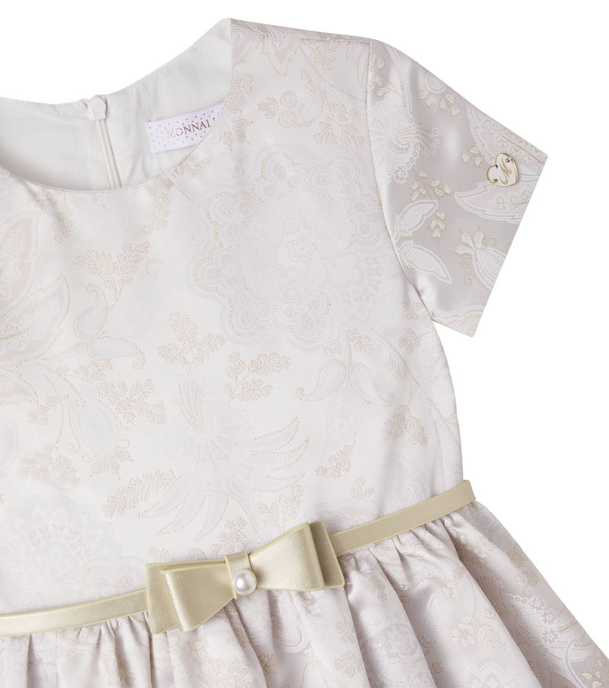 Bow-detail floral dress