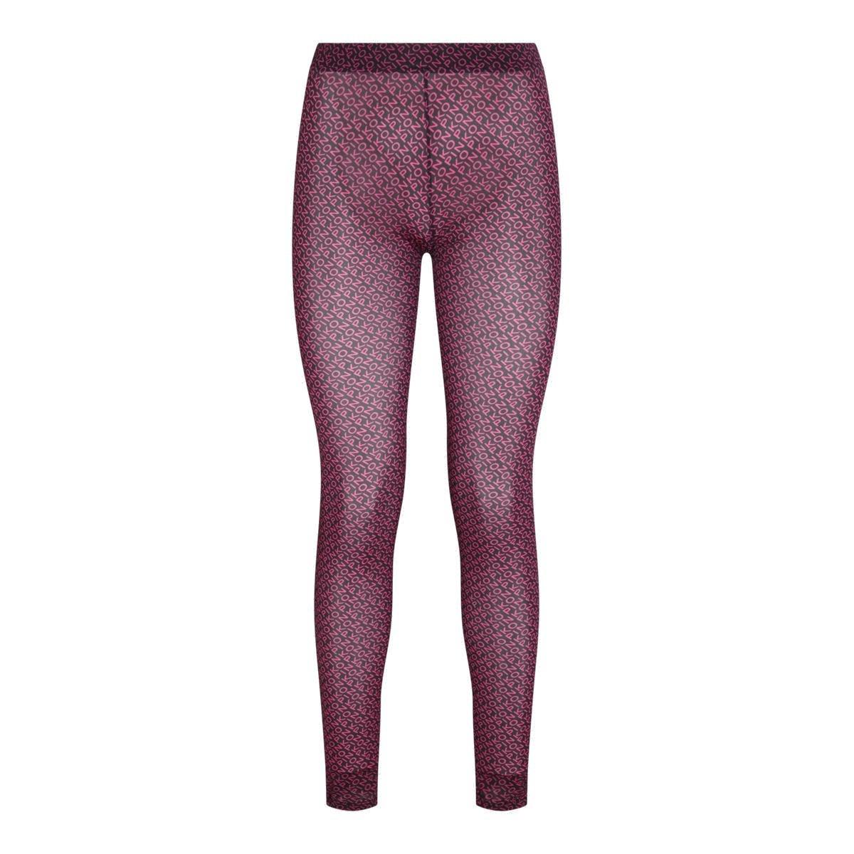 Logo-print pattern leggings - Black