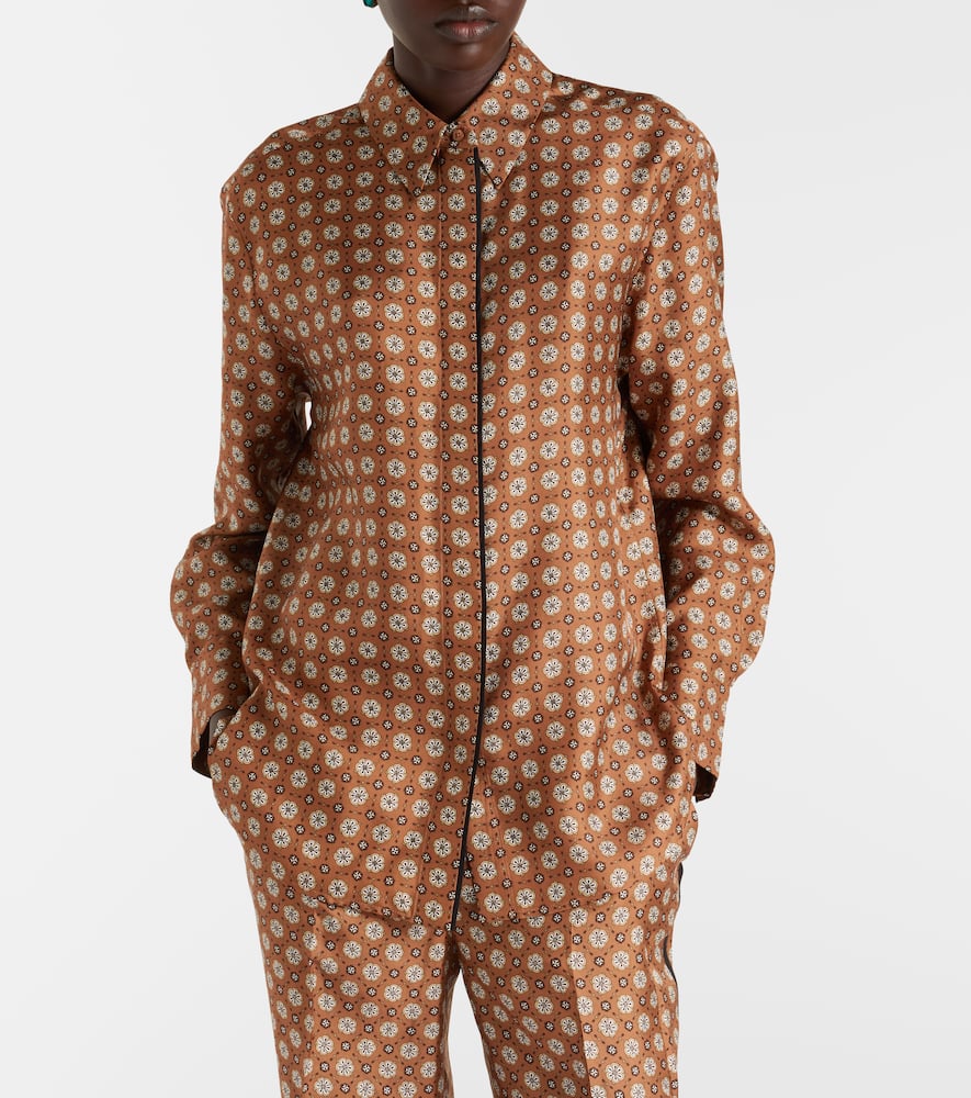 Graphic Dreams printed silk twill shirt