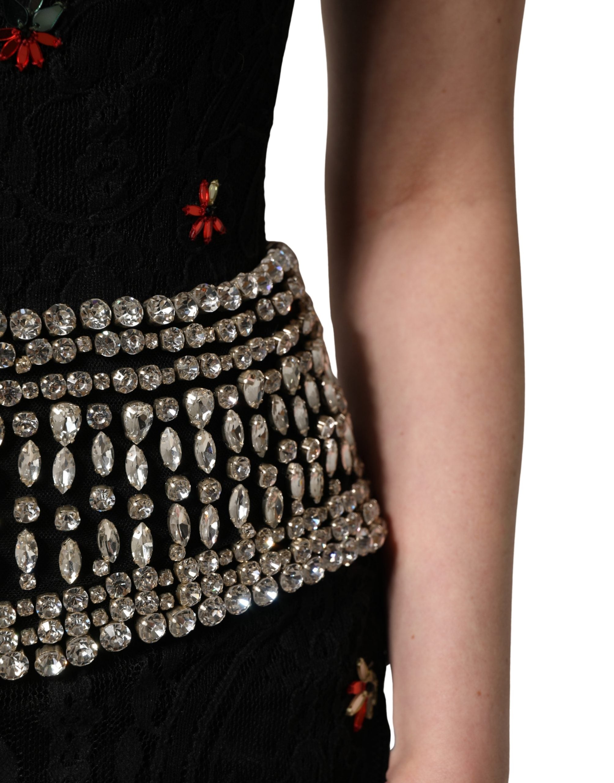 Sequin-Embellished Dress — Black
