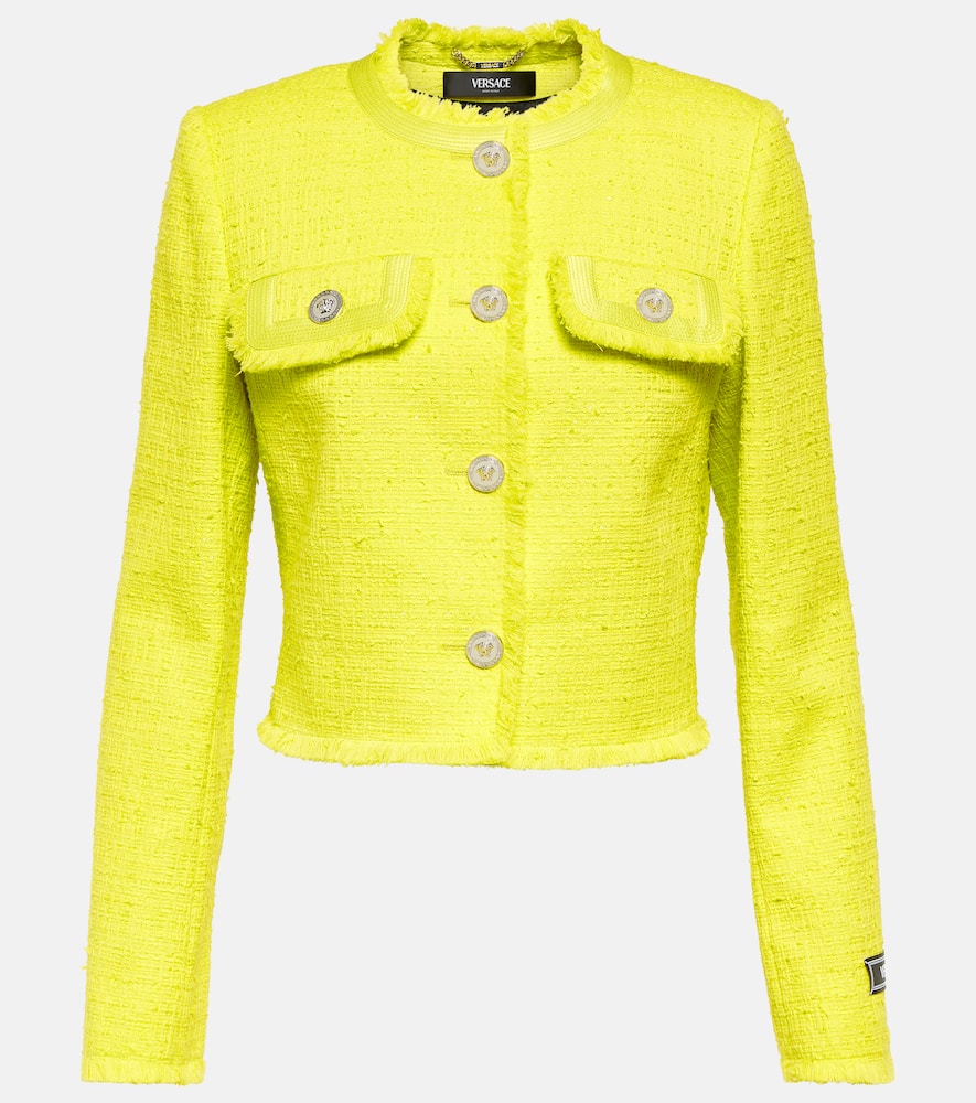 Cotton-blend boucle jacket