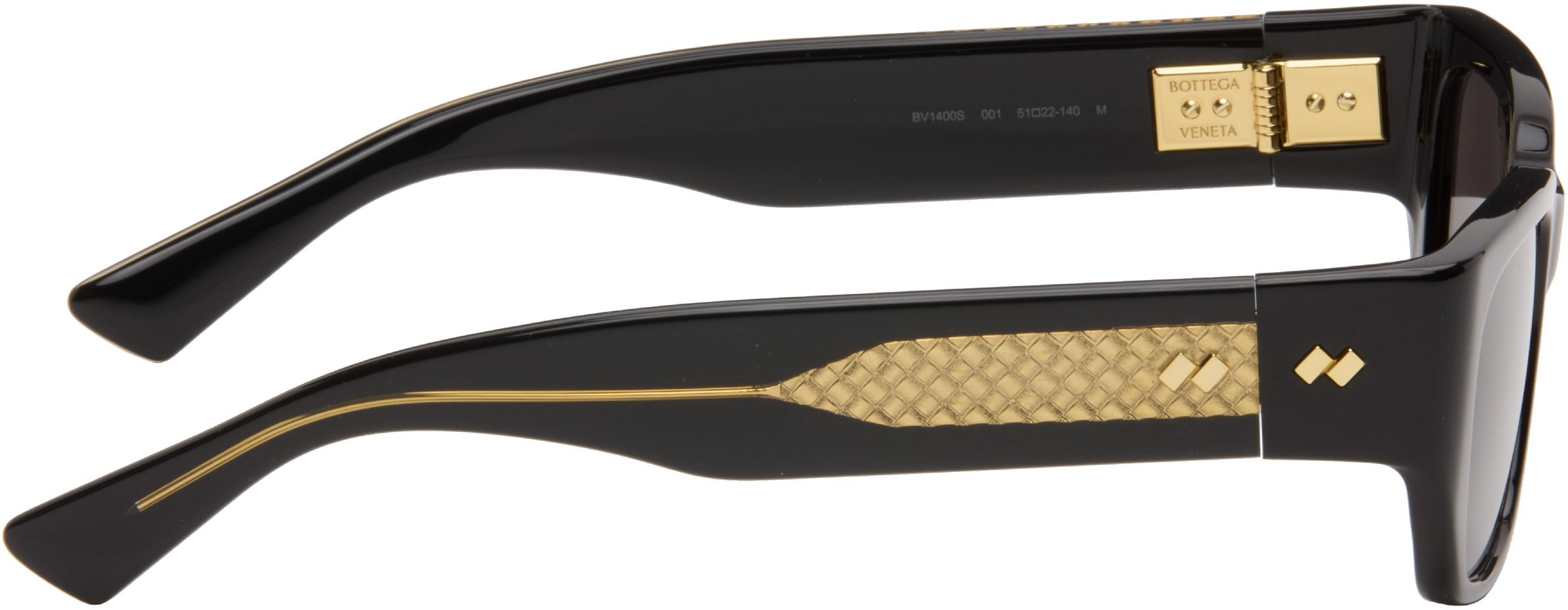 Black Intrecciato Square Sunglasses