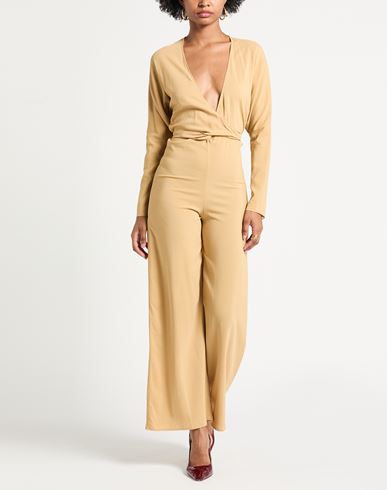 Woman Jumpsuit Mustard Size 10 Viscose, Elastane