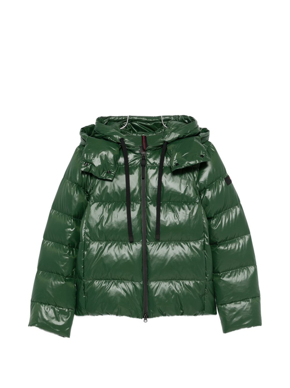 Quilted Dark Green Down Jacket — dark green
