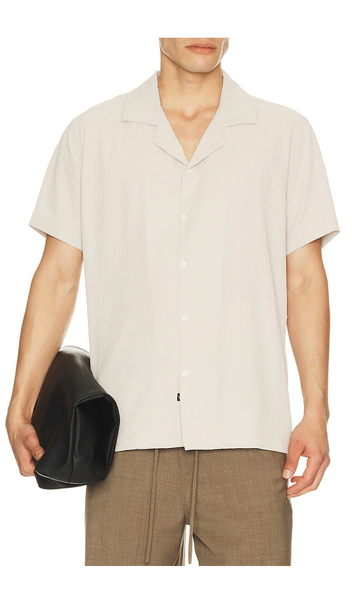 Rails Amalfi Camp Collared Shirt in Grey. - XL/1X also in S