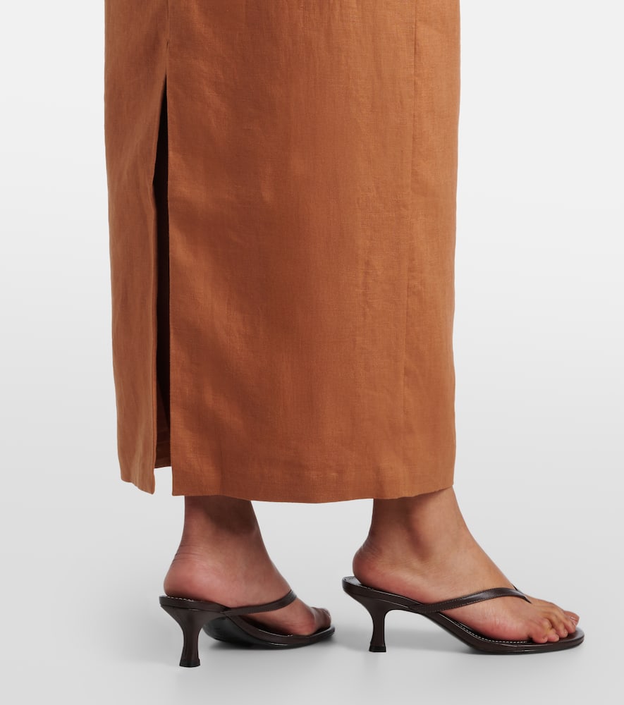 Evalita linen maxi dress