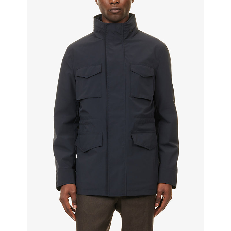 Mens M65 High-Neck Woven Field Jacket