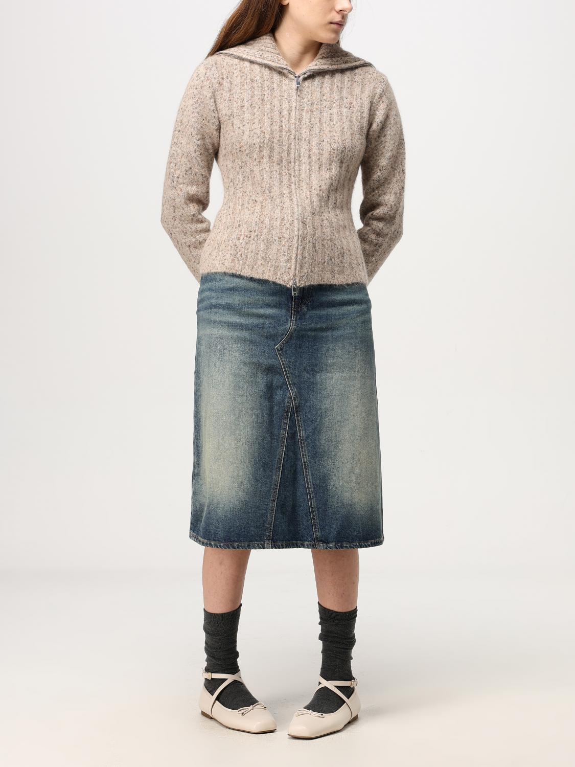 Spread-collar cardigan - Neutrals