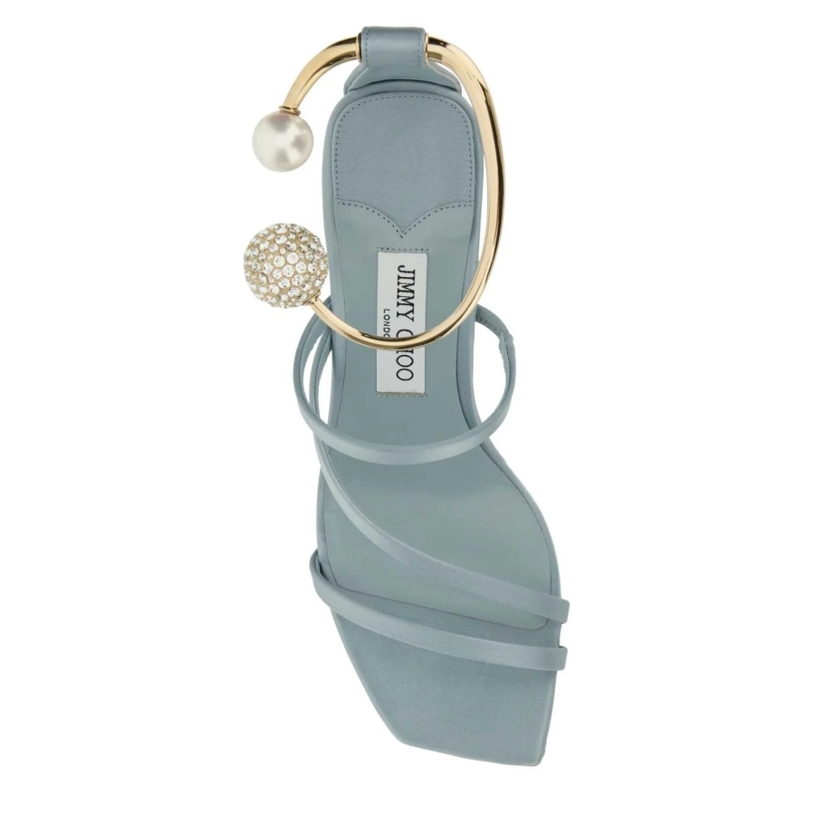Ottilia 90 Crystal and Pearl Strap Sandals